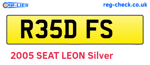 R35DFS are the vehicle registration plates.