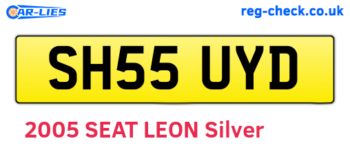 SH55UYD are the vehicle registration plates.
