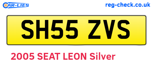 SH55ZVS are the vehicle registration plates.