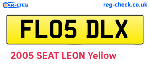FL05DLX are the vehicle registration plates.