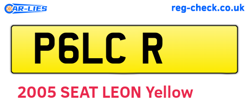 P6LCR are the vehicle registration plates.
