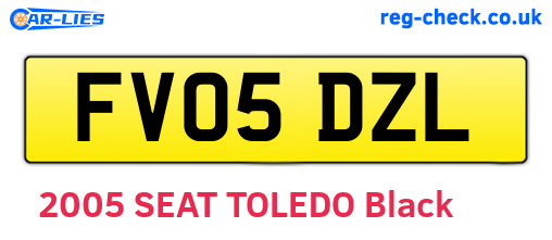 FV05DZL are the vehicle registration plates.