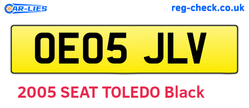 OE05JLV are the vehicle registration plates.