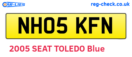 NH05KFN are the vehicle registration plates.