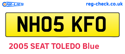 NH05KFO are the vehicle registration plates.