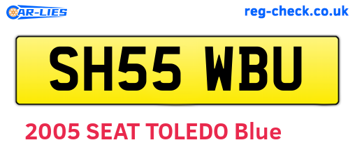 SH55WBU are the vehicle registration plates.