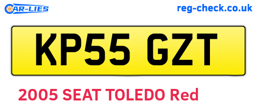 KP55GZT are the vehicle registration plates.