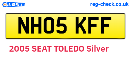 NH05KFF are the vehicle registration plates.