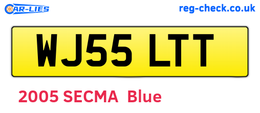 WJ55LTT are the vehicle registration plates.