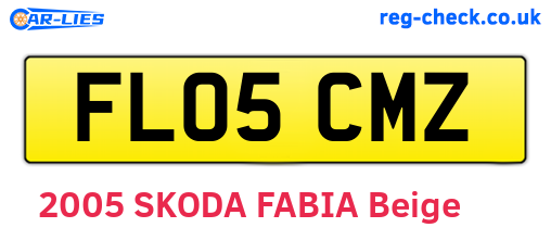 FL05CMZ are the vehicle registration plates.