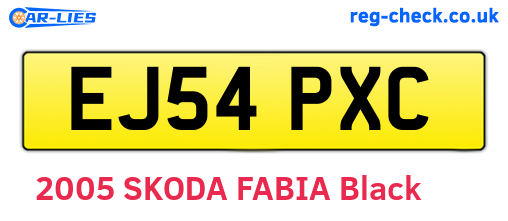 EJ54PXC are the vehicle registration plates.