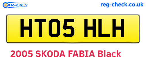 HT05HLH are the vehicle registration plates.