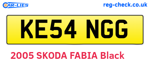 KE54NGG are the vehicle registration plates.