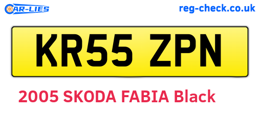 KR55ZPN are the vehicle registration plates.