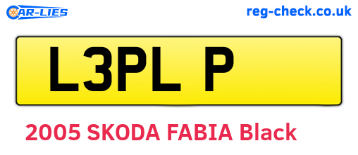 L3PLP are the vehicle registration plates.