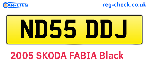 ND55DDJ are the vehicle registration plates.