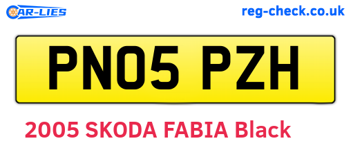 PN05PZH are the vehicle registration plates.