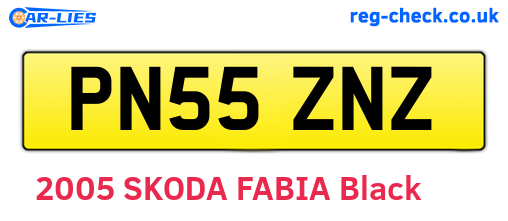 PN55ZNZ are the vehicle registration plates.