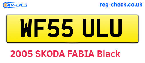 WF55ULU are the vehicle registration plates.