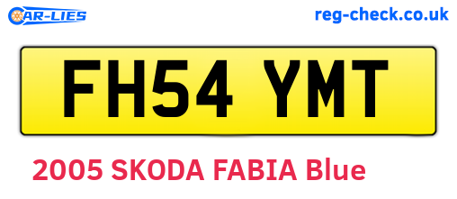 FH54YMT are the vehicle registration plates.