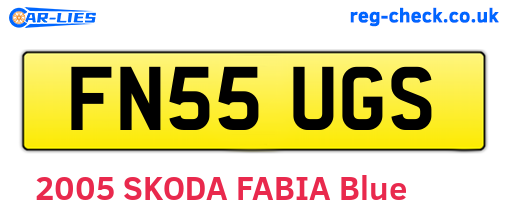 FN55UGS are the vehicle registration plates.