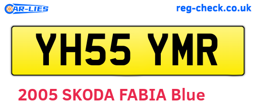 YH55YMR are the vehicle registration plates.