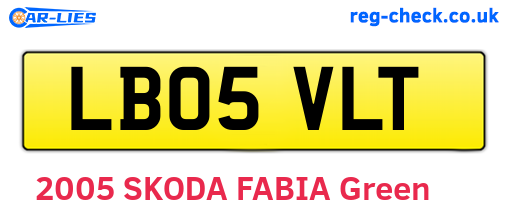 LB05VLT are the vehicle registration plates.