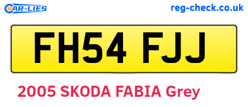 FH54FJJ are the vehicle registration plates.