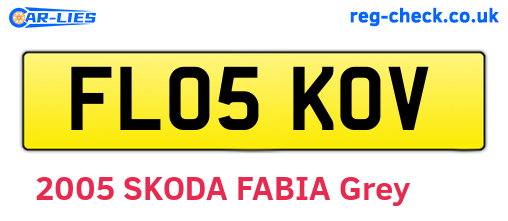 FL05KOV are the vehicle registration plates.