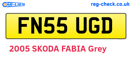 FN55UGD are the vehicle registration plates.