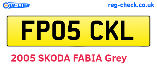 FP05CKL are the vehicle registration plates.