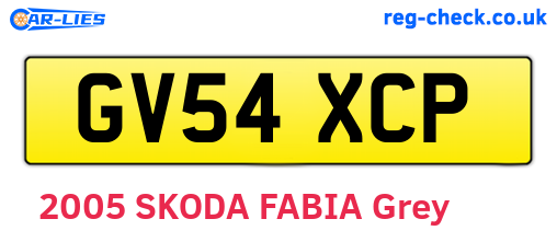 GV54XCP are the vehicle registration plates.