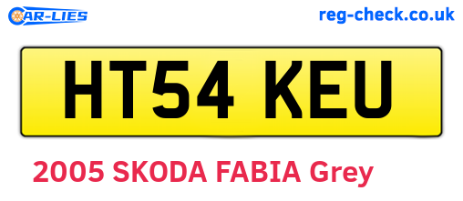 HT54KEU are the vehicle registration plates.