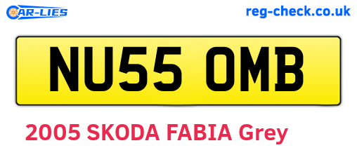 NU55OMB are the vehicle registration plates.