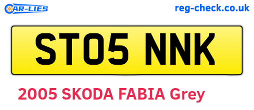 ST05NNK are the vehicle registration plates.