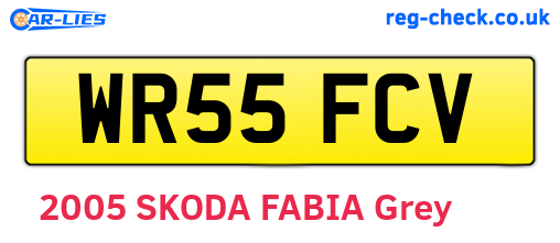 WR55FCV are the vehicle registration plates.
