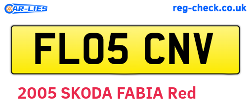 FL05CNV are the vehicle registration plates.