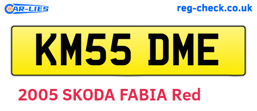 KM55DME are the vehicle registration plates.