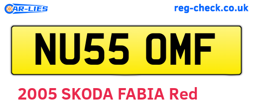 NU55OMF are the vehicle registration plates.