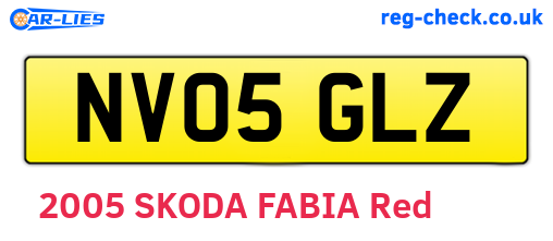 NV05GLZ are the vehicle registration plates.