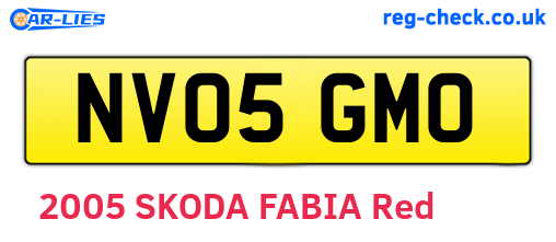 NV05GMO are the vehicle registration plates.