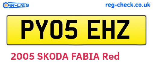 PY05EHZ are the vehicle registration plates.