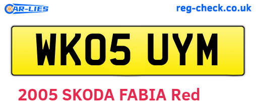 WK05UYM are the vehicle registration plates.