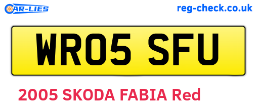 WR05SFU are the vehicle registration plates.