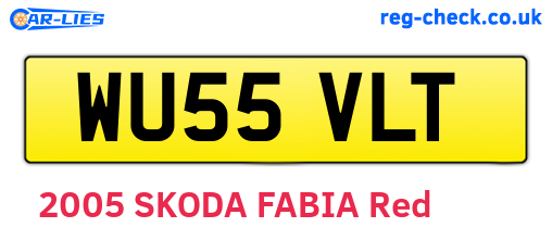 WU55VLT are the vehicle registration plates.