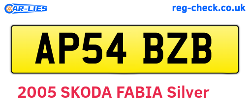 AP54BZB are the vehicle registration plates.