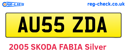 AU55ZDA are the vehicle registration plates.