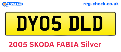 DY05DLD are the vehicle registration plates.