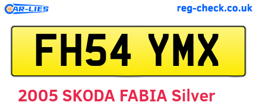 FH54YMX are the vehicle registration plates.