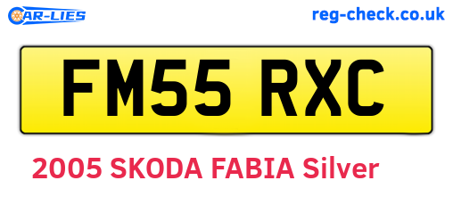 FM55RXC are the vehicle registration plates.